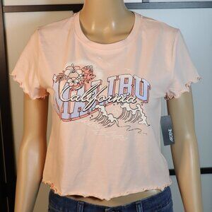 Pink Crop Top with Graphic